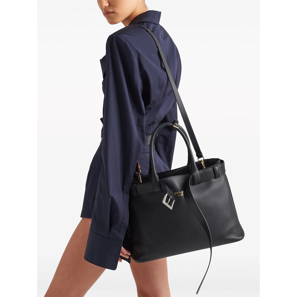 Prada Black Tote Bags ladies purse handbag leather