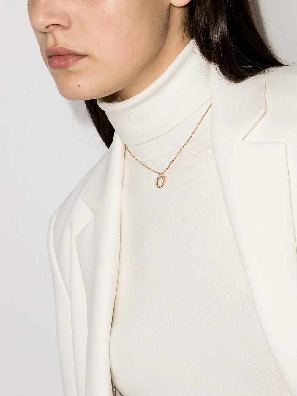 Ferragamo ladies Gancini Crystals Necklace - L