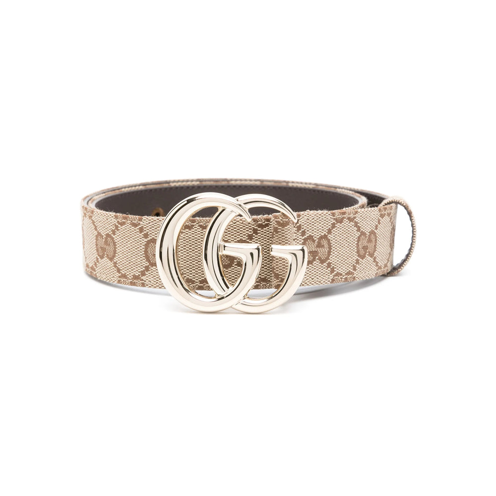 Gucci Neutrals Belt Ladies Silver Marmont GG buckle