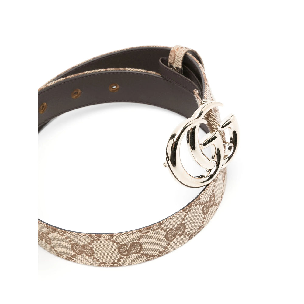 Gucci Neutrals Belt Ladies Silver Marmont GG buckle