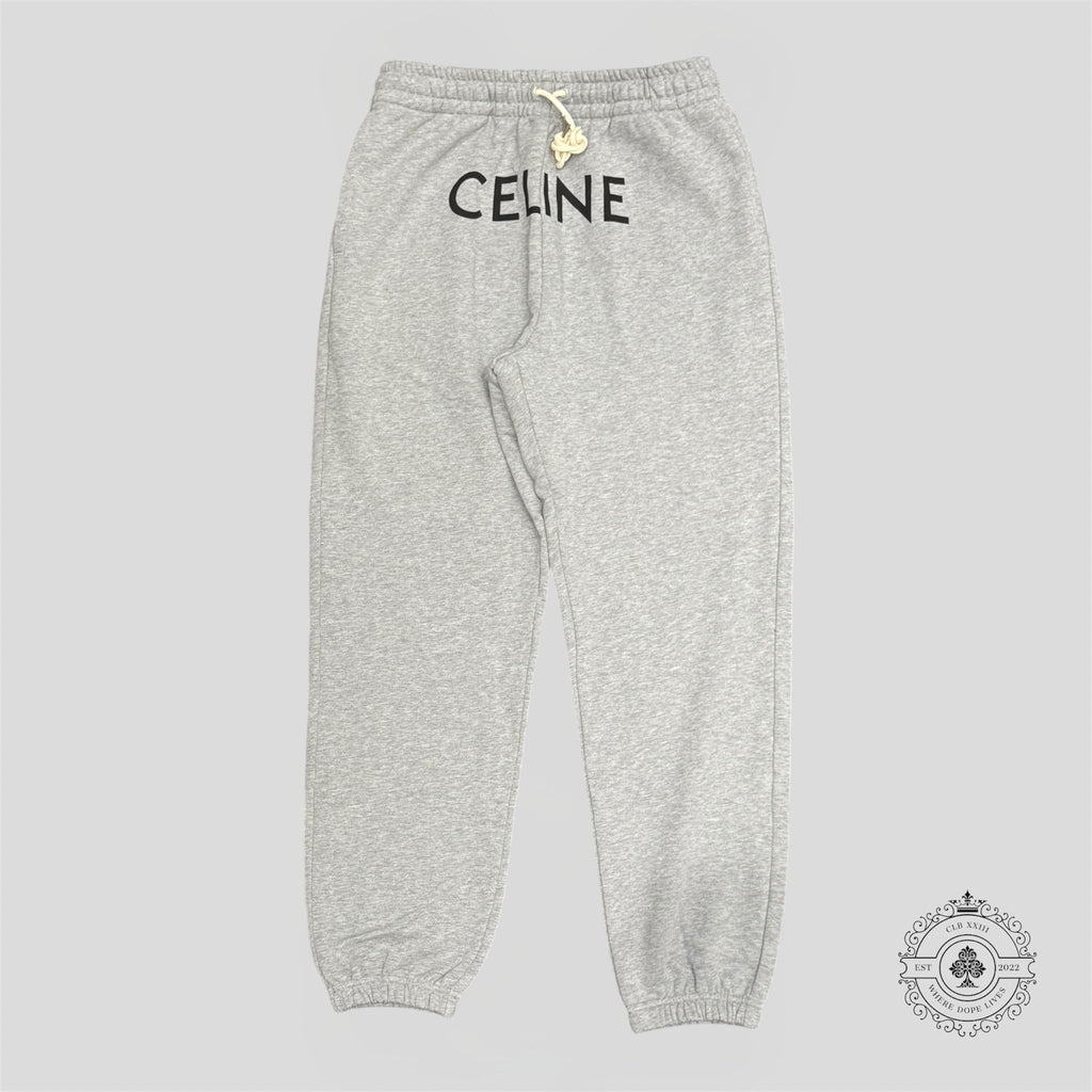 Celine Logo Sweatpants in Grey men's unisex Large