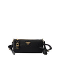 Prada Black Shoulder Bag purse handbag ladies Milano padlock