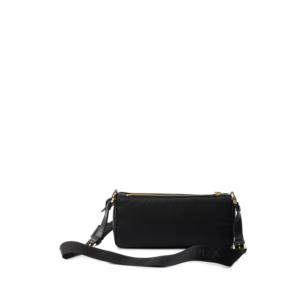 Prada Black Shoulder Bag purse handbag ladies Milano padlock