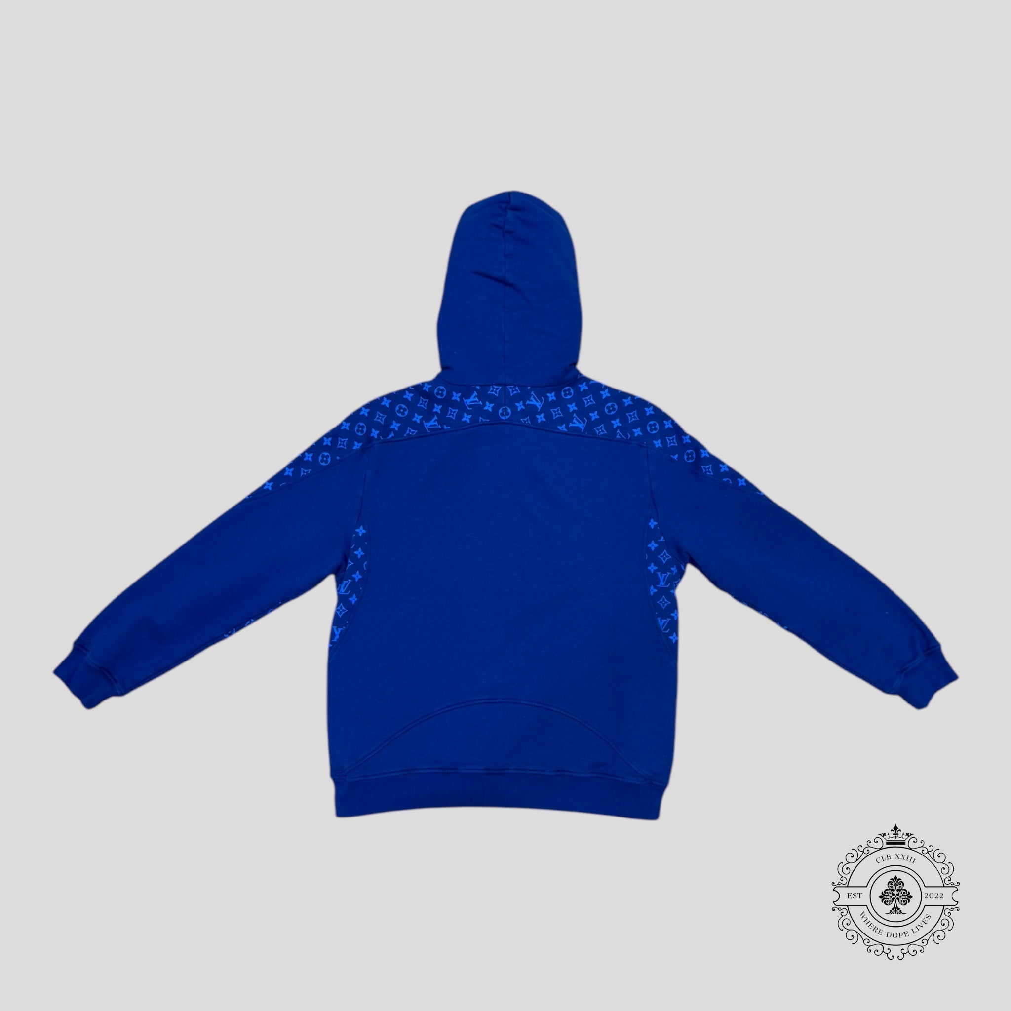LOUIS VUITTON MONOGRAM CIRCLE CUT HOODIE - OCEAN Sweatshirt unisex men's XL