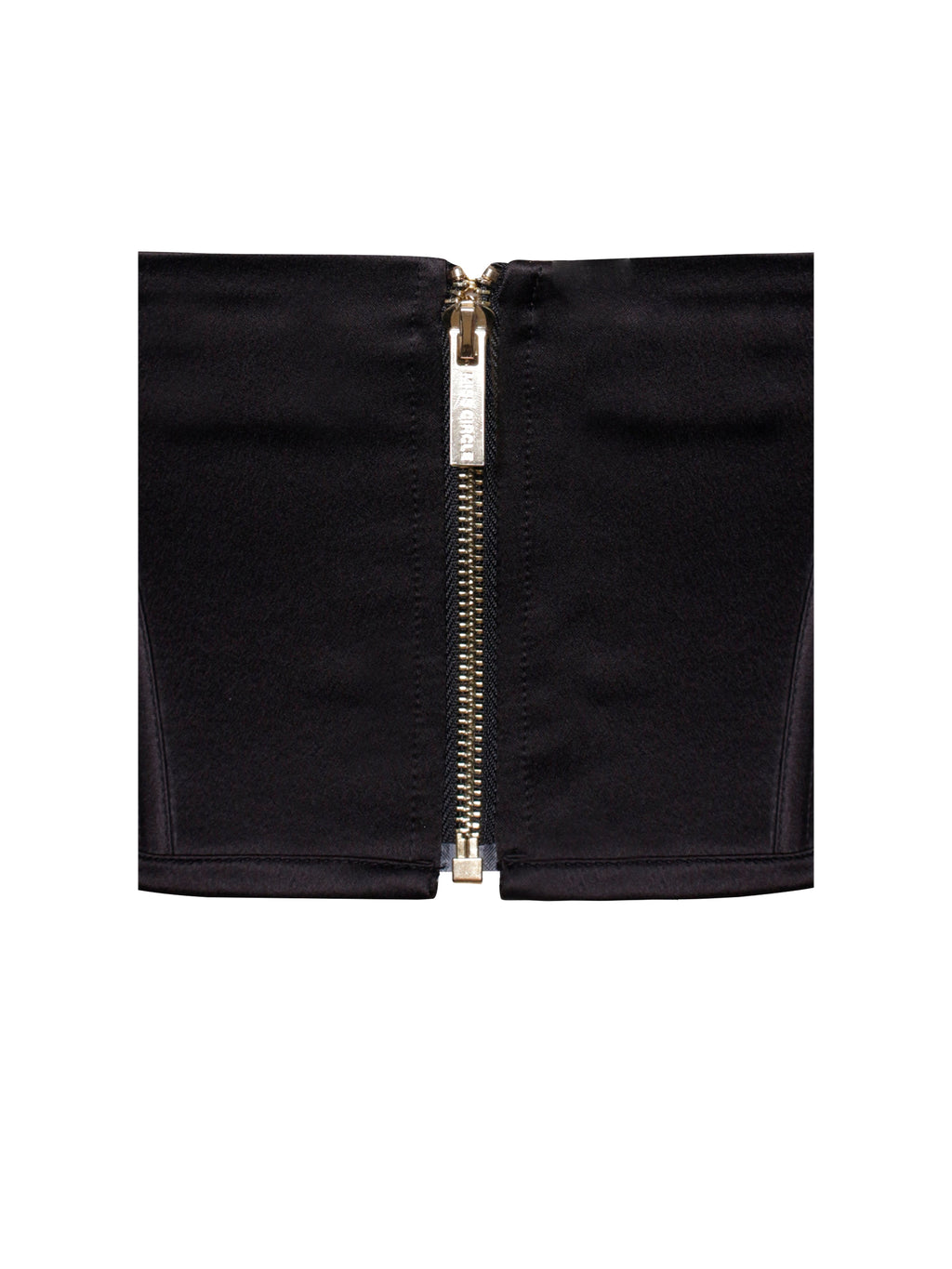 Pixie Black Mesh Sleeves Halter Boned Corset Satin Top Club Cocktail