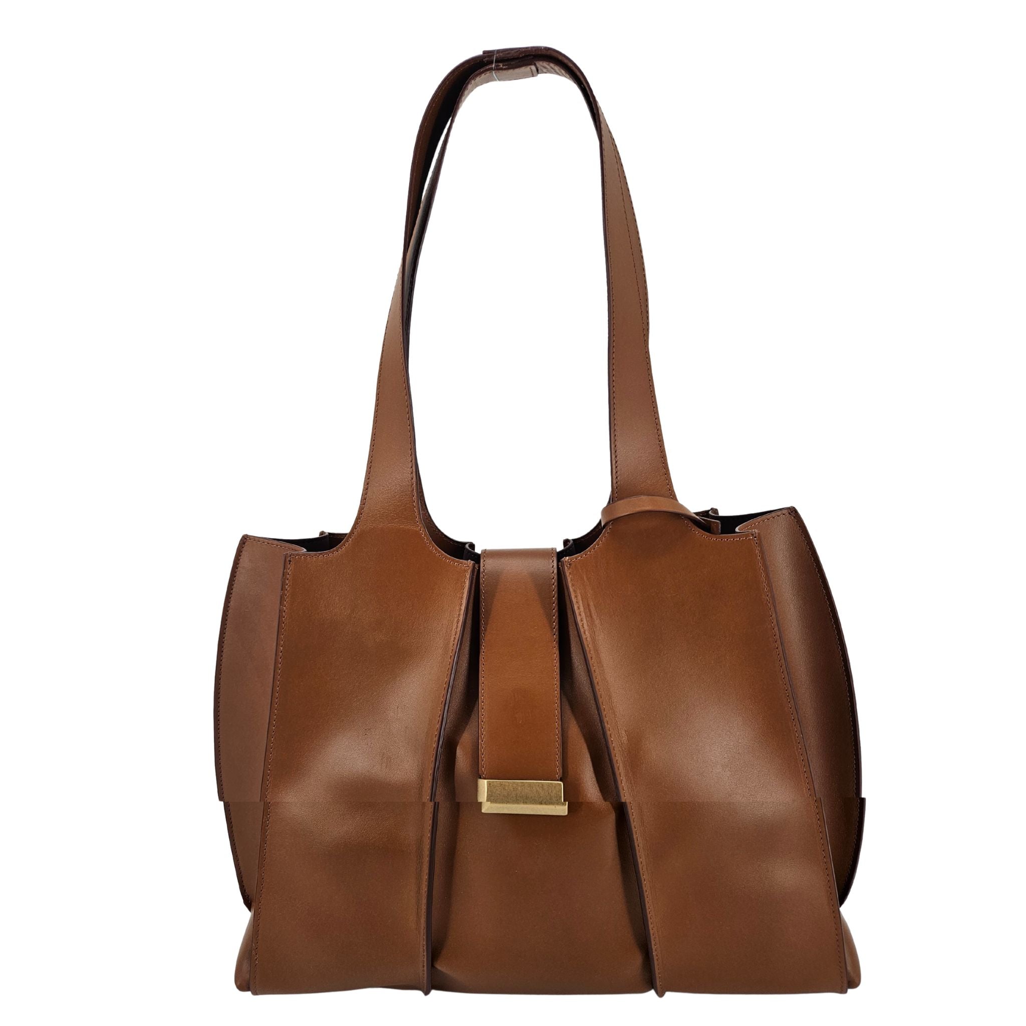 Eloise Mid Brown Leather Shoulder Bag Madison Maison Purse Handbag