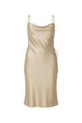 LUXE ALLURE Cannes Keyhole Satin Mini Dress