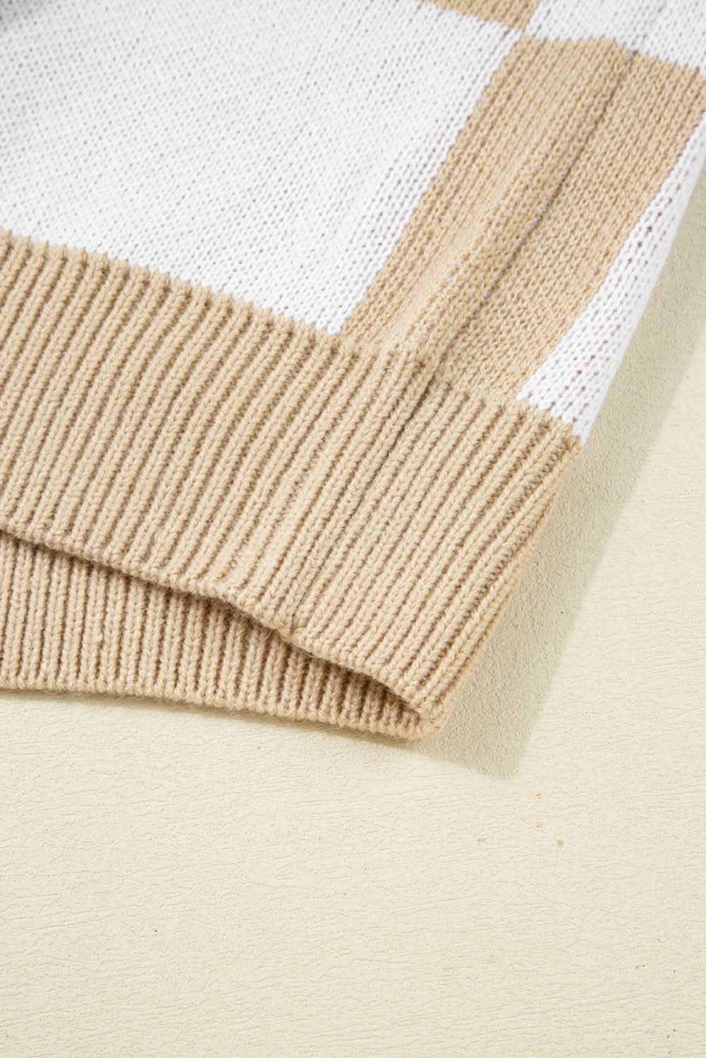 Grapefruit Orange Checkered V Neck Collared Sweater Tennessee Vol  Green Tan