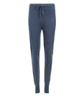 Denim 100% Cashmere Sweat Pants W/ Gold Laminated Bands joggers Madison Maison Italy