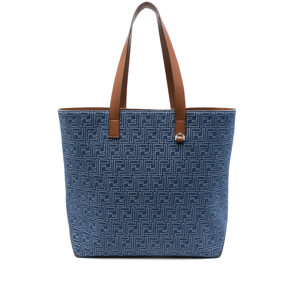 Fendi Blue Tote Bags Men Ladies Handbag luggage purse FF logo