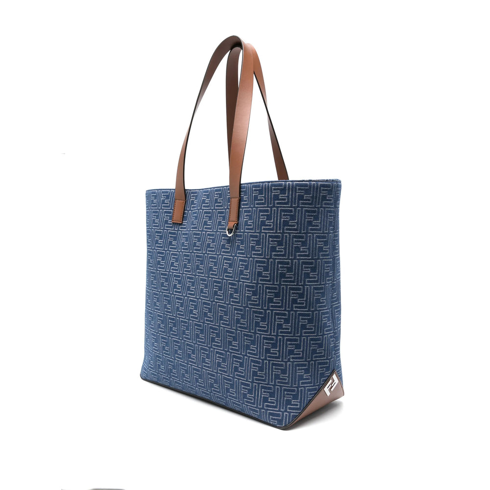 Fendi Blue Tote Bags Men Ladies Handbag luggage purse FF logo