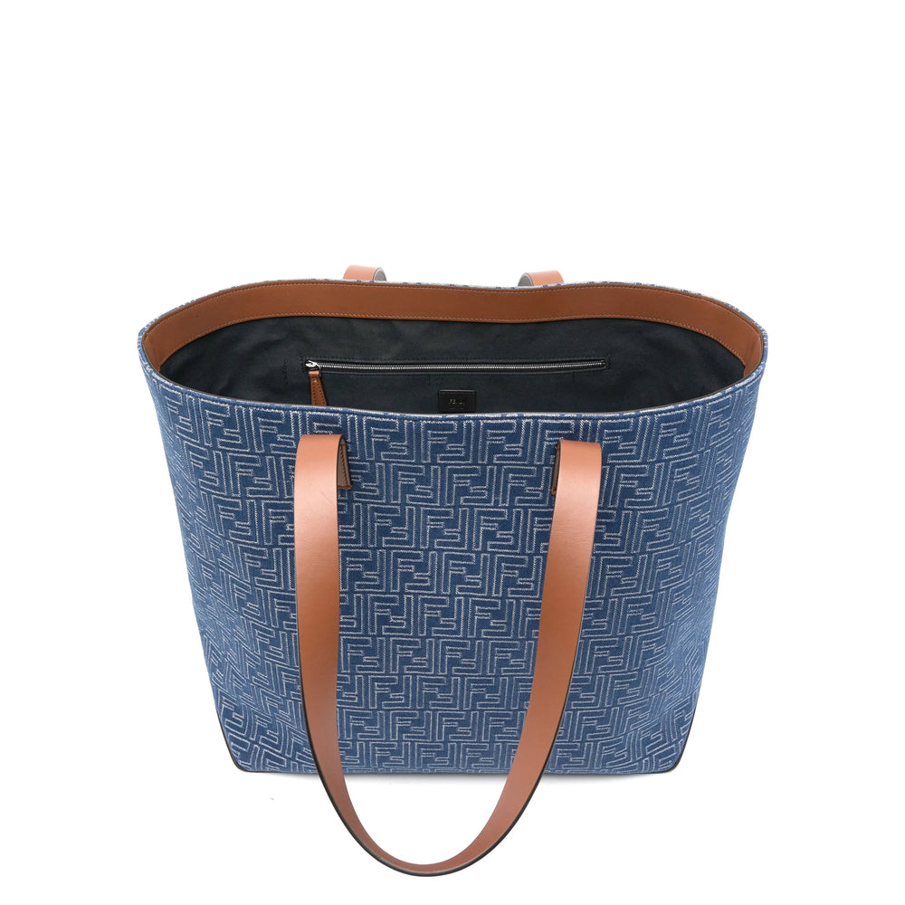 Fendi Blue Tote Bags Men Ladies Handbag luggage purse FF logo