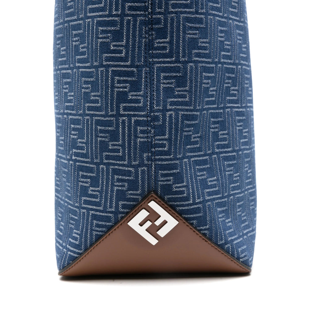 Fendi Blue Tote Bags Men Ladies Handbag luggage purse FF logo