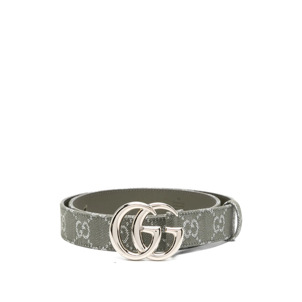 Gucci Green Belt Ladies leather GG buckle