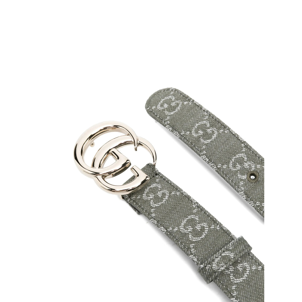 Gucci Green Belt Ladies leather GG buckle