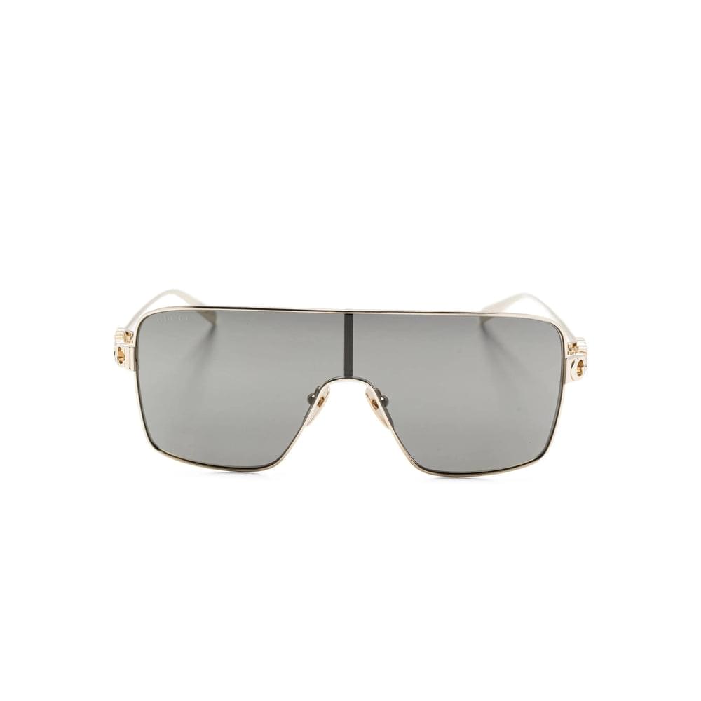 Gucci Gold Sunglasses with case ladies gold grey