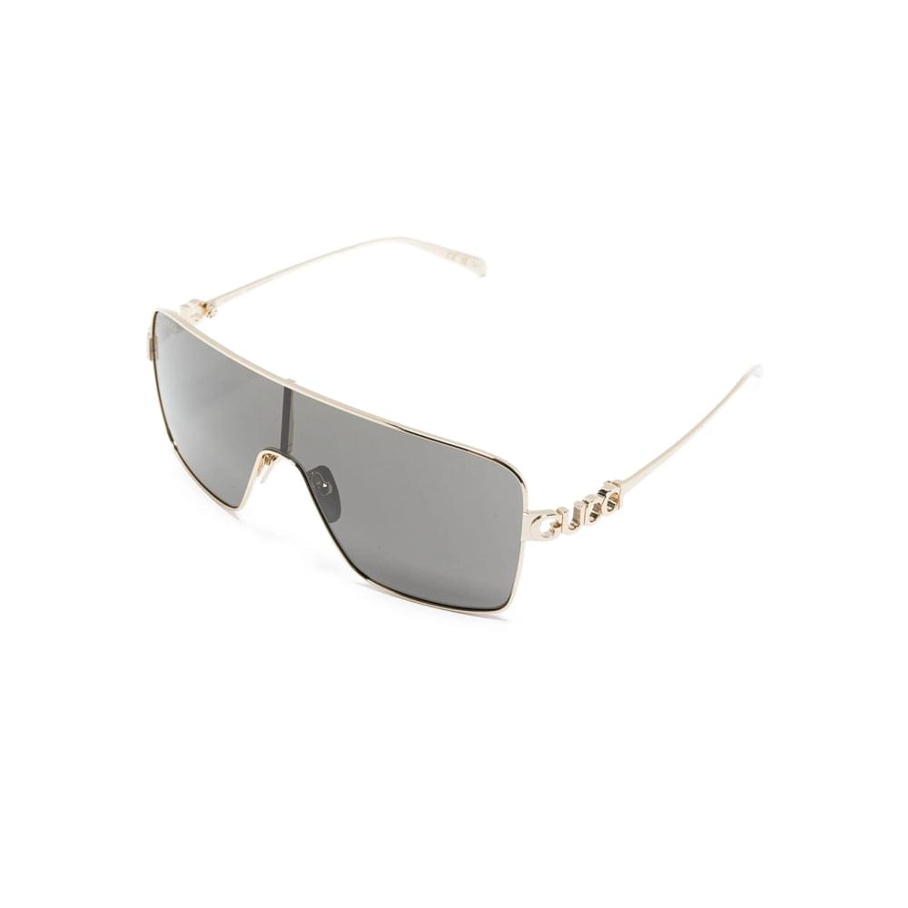 Gucci Gold Sunglasses with case ladies gold grey