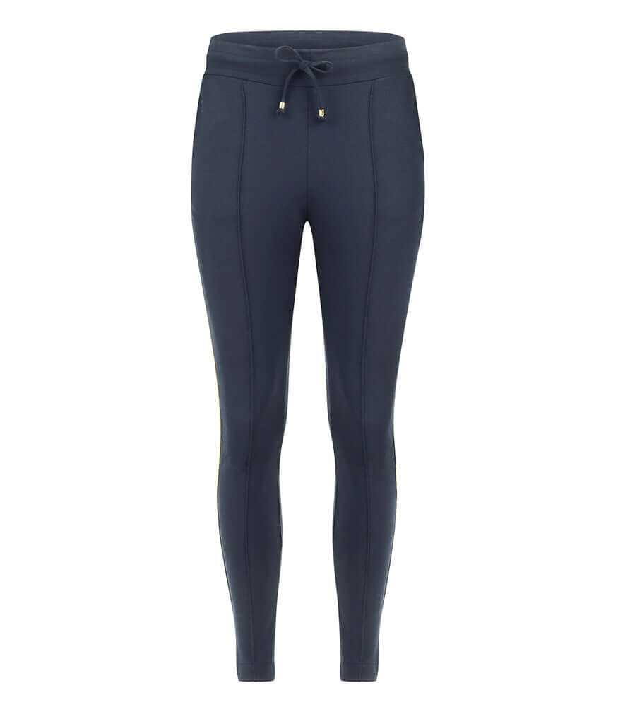 Navy W/ Gold Stripe Sweatpants Cotton Joggers Madison Maison Italy