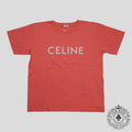 Celine Homme Logo Tee in Pink salmon XL men's unisex