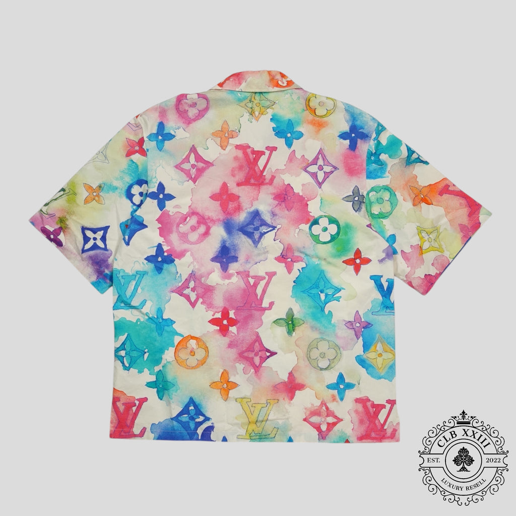 Louis Vuitton Watercolor Button Up in Multicolor shirt men's L