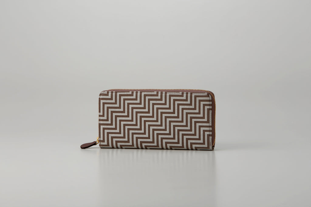 Zipped Long Wallet - New Grecian Inden Japan leather