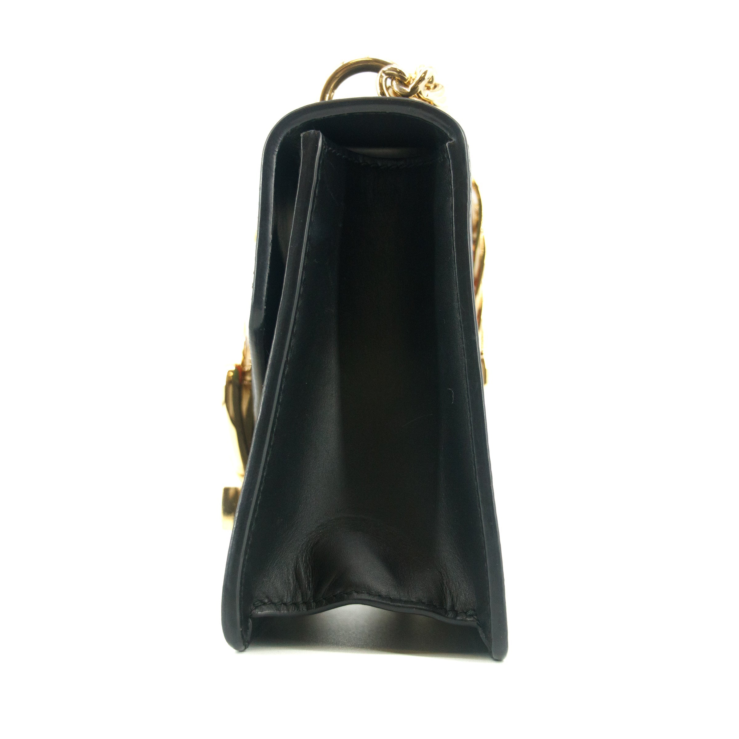 Gucci Black Sylvie Small Chain Shoulder Bag #7691 handbag purse