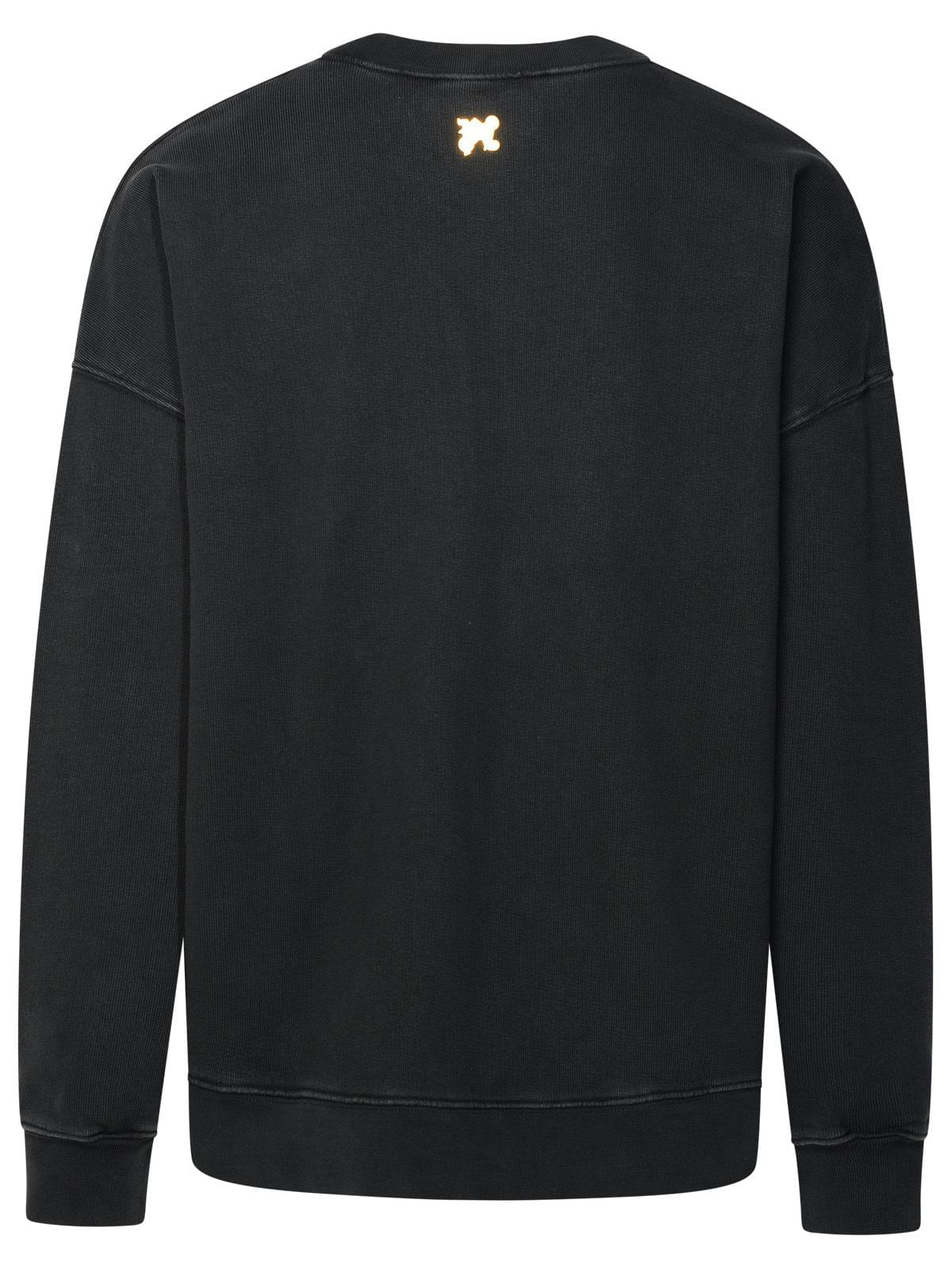 Palm Angels 'Burning' Black Cotton Sweatshirt Men's pullover