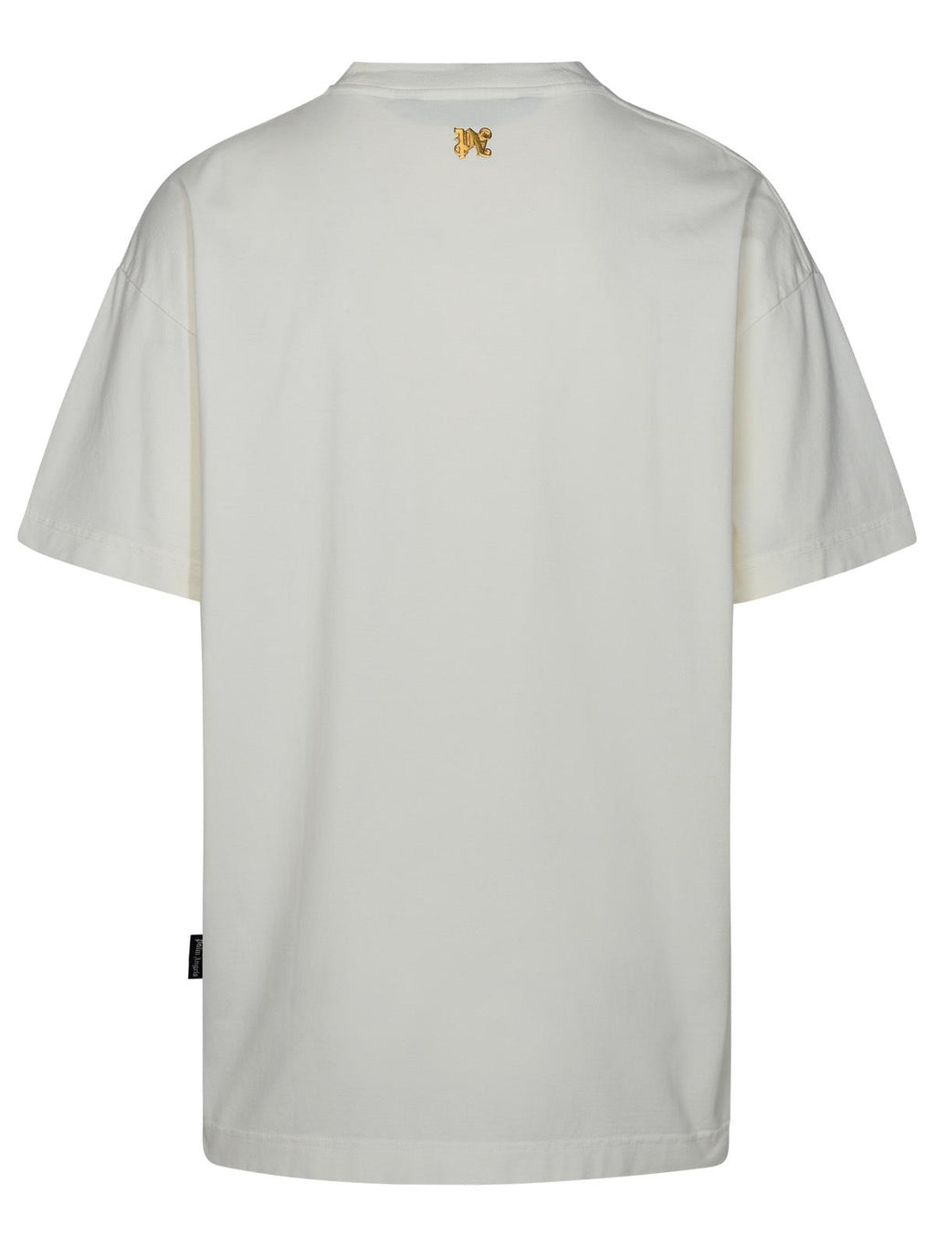 Palm Angels 'Burning Monogram' White Cotton T-Shirt Men's tee