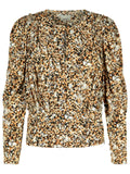 Isabel Marant 'Zagra' Beige Silk Blouse ladies