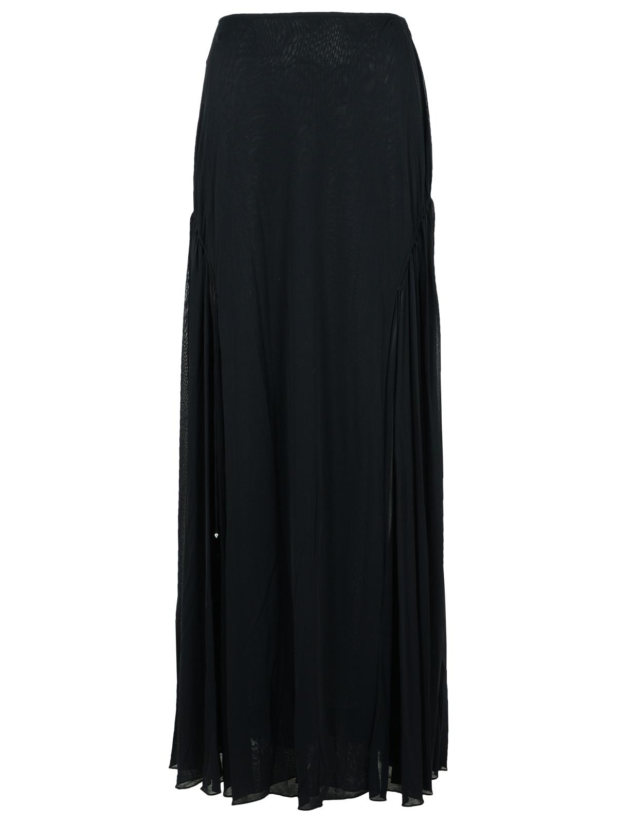 Lanvin 'Flared' Black Viscose Blend Skirt ladies