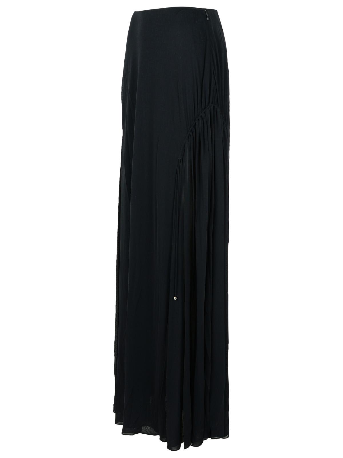 Lanvin 'Flared' Black Viscose Blend Skirt ladies