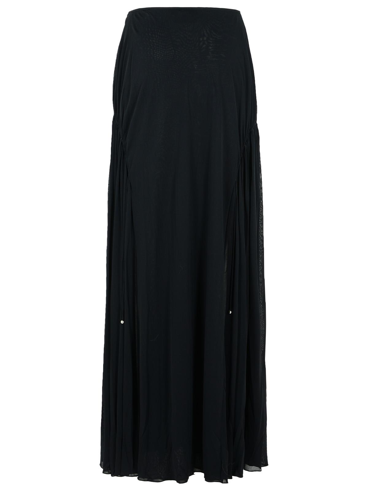 Lanvin 'Flared' Black Viscose Blend Skirt ladies