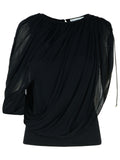Lanvin 'Draped' Viscose Blend Top ladies black