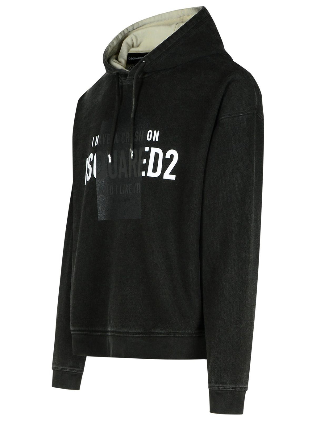 Dsquared2 Black Cotton Sweatshirt Men's Black Pullover sweater