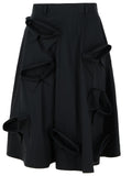 Moschino Black Cotton Skirt ladies pointed embellishment collars