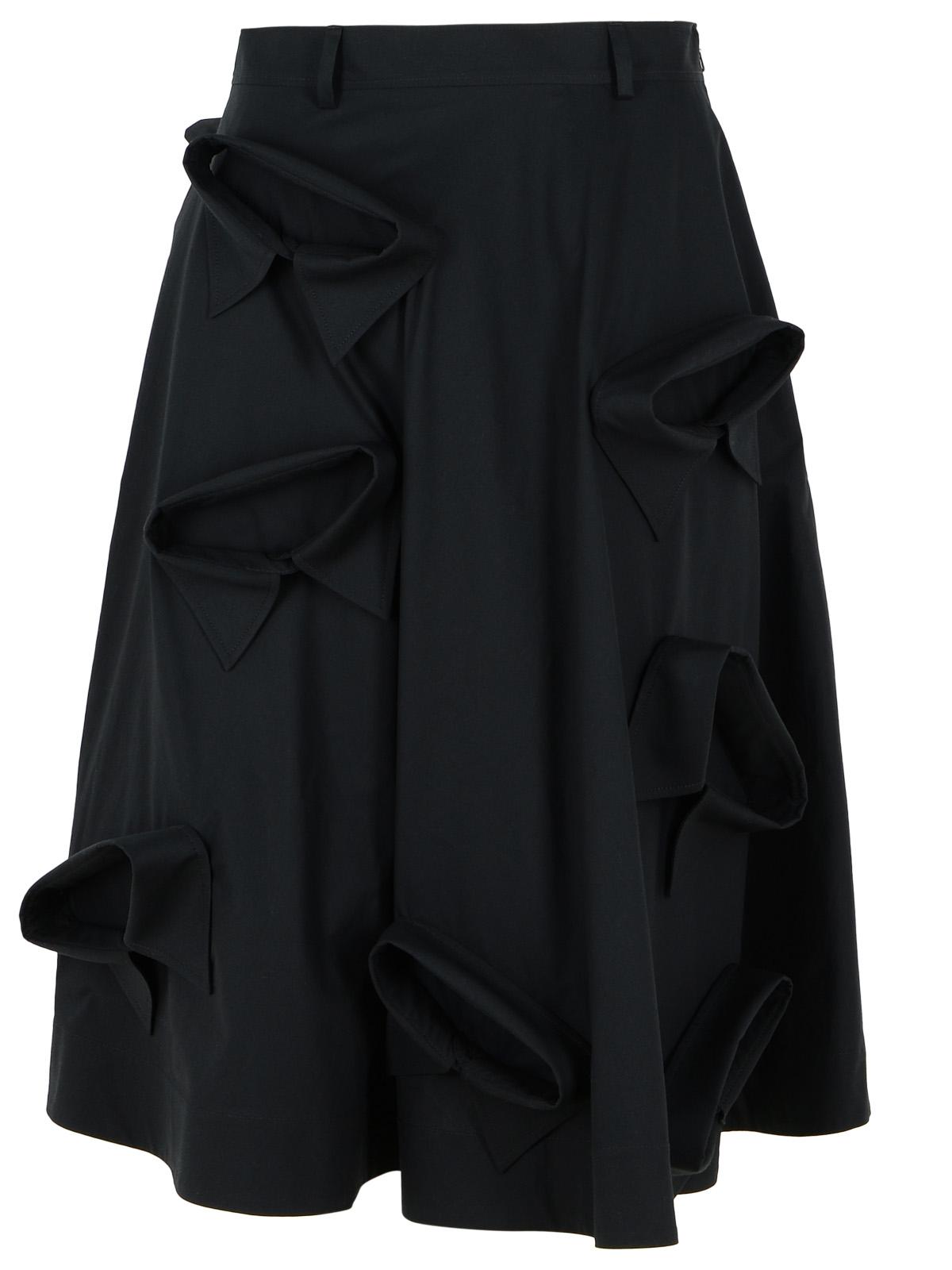 Moschino Black Cotton Skirt ladies pointed embellishment collars
