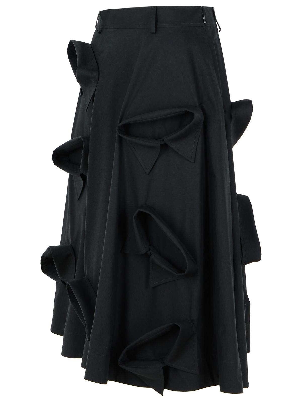 Moschino Black Cotton Skirt ladies pointed embellishment collars