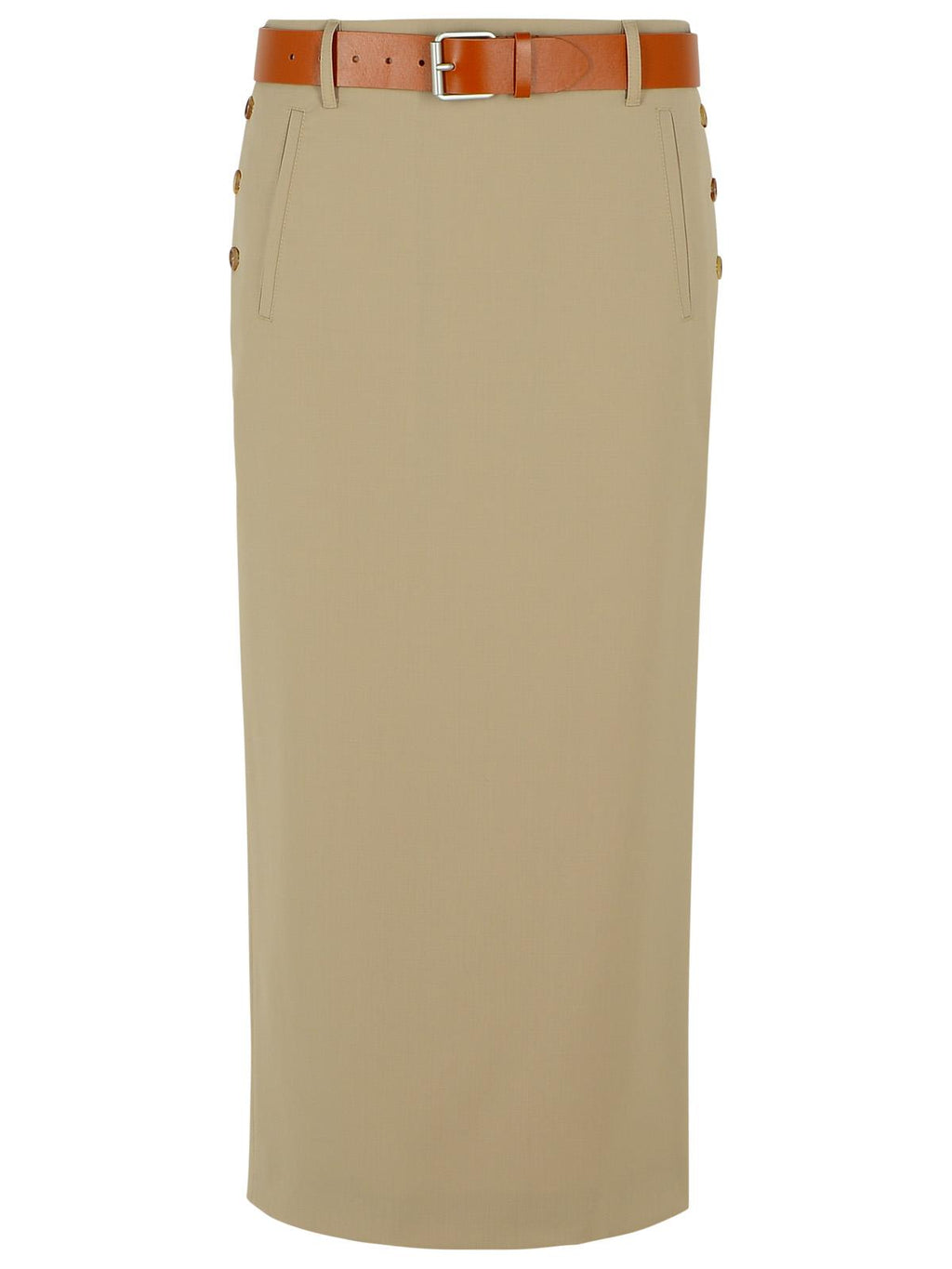 Moschino Beige Virgin Wool Skirt ladies