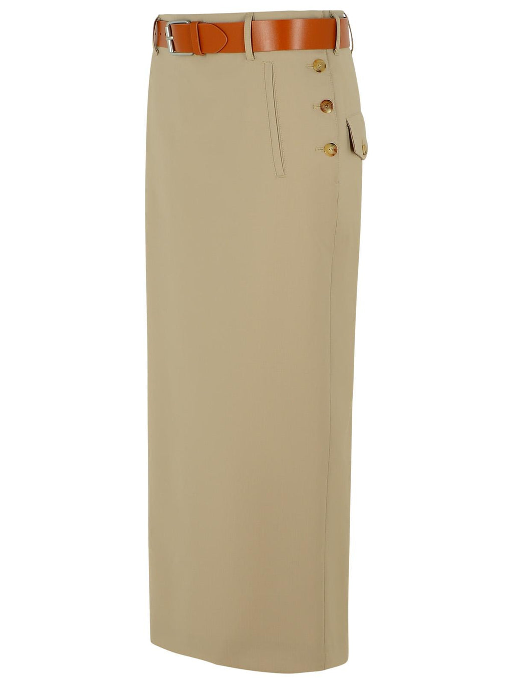 Moschino Beige Virgin Wool Skirt ladies