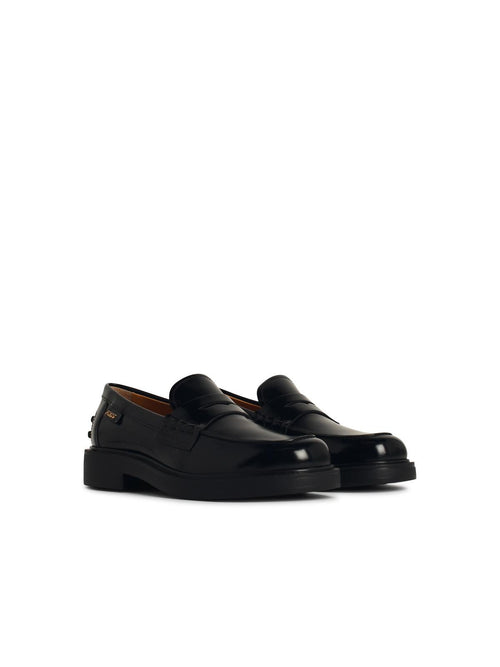 Tod's Black Leather Loafers ladies shoes shiny