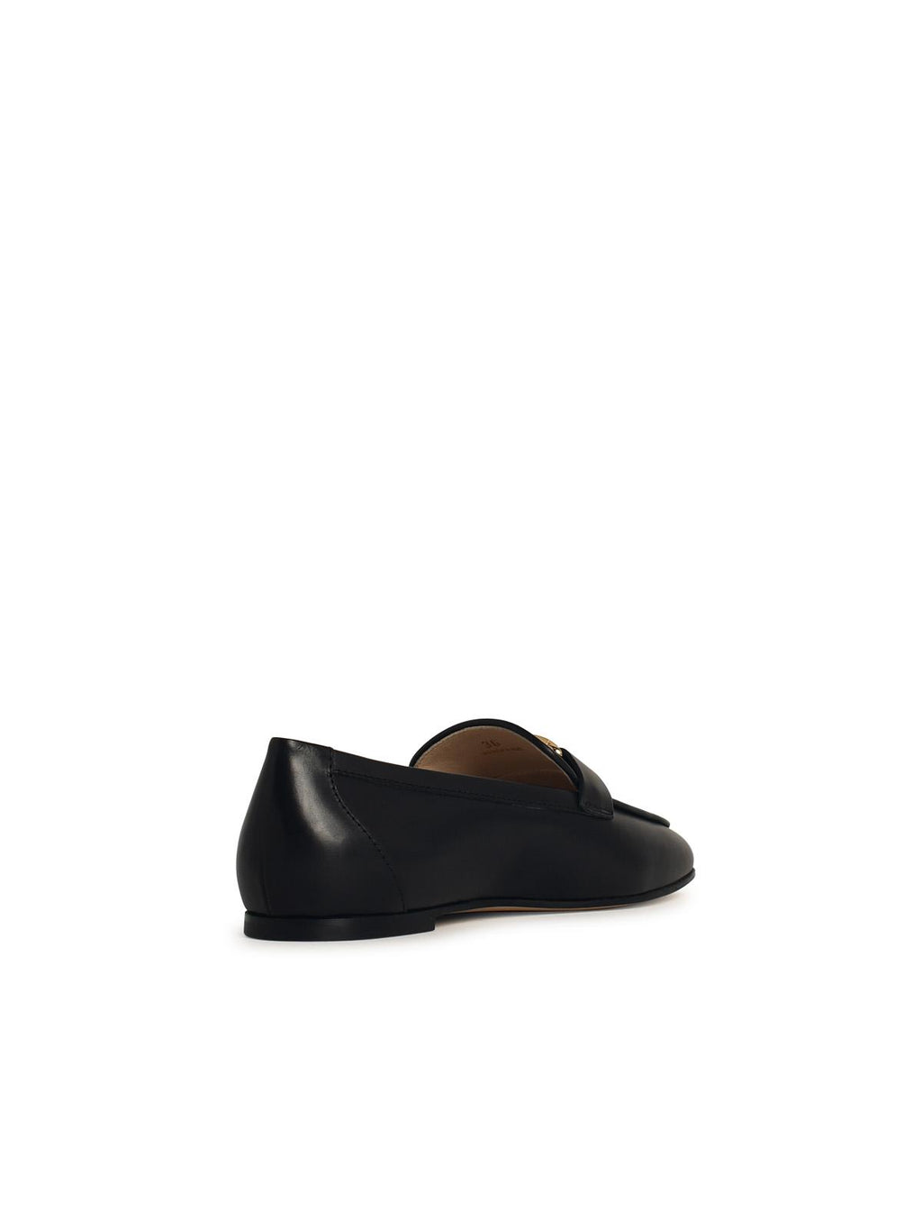Tod's Black Leather Loafers flats ladies buckle with logo shoes
