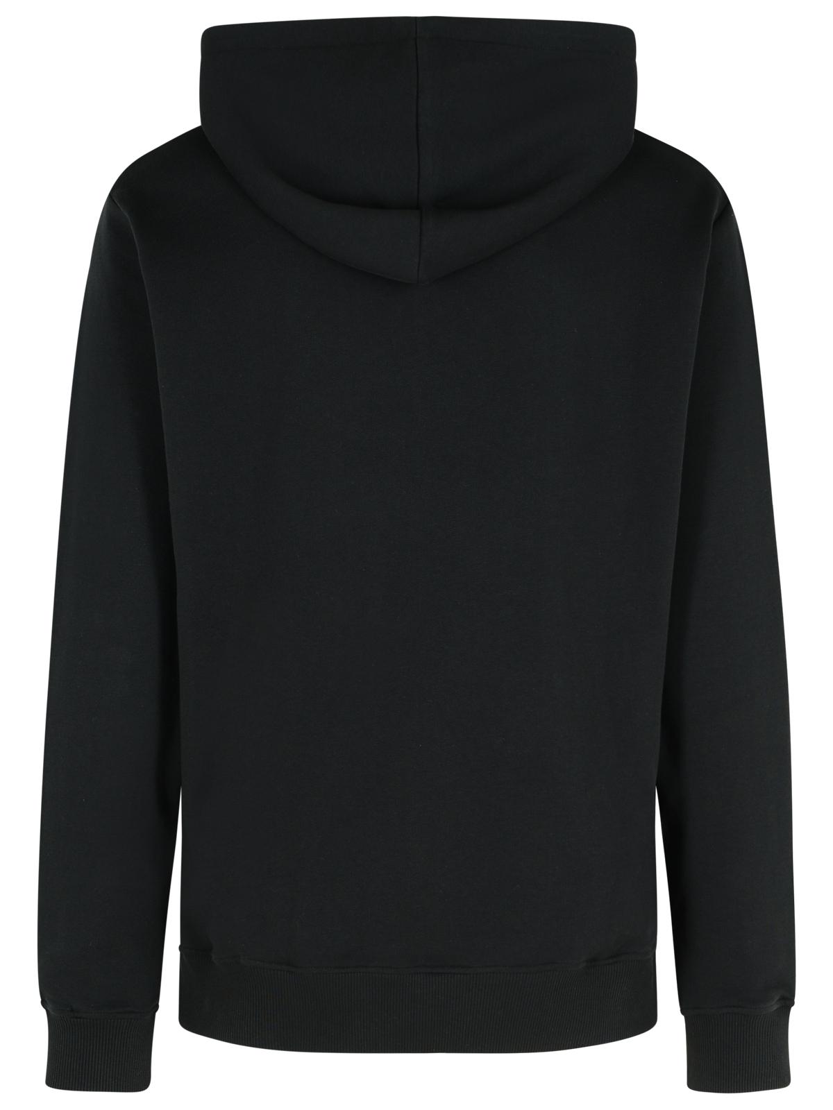 Balmain Paris Black Cotton Sweatshirt Men's Pullover Hoodie