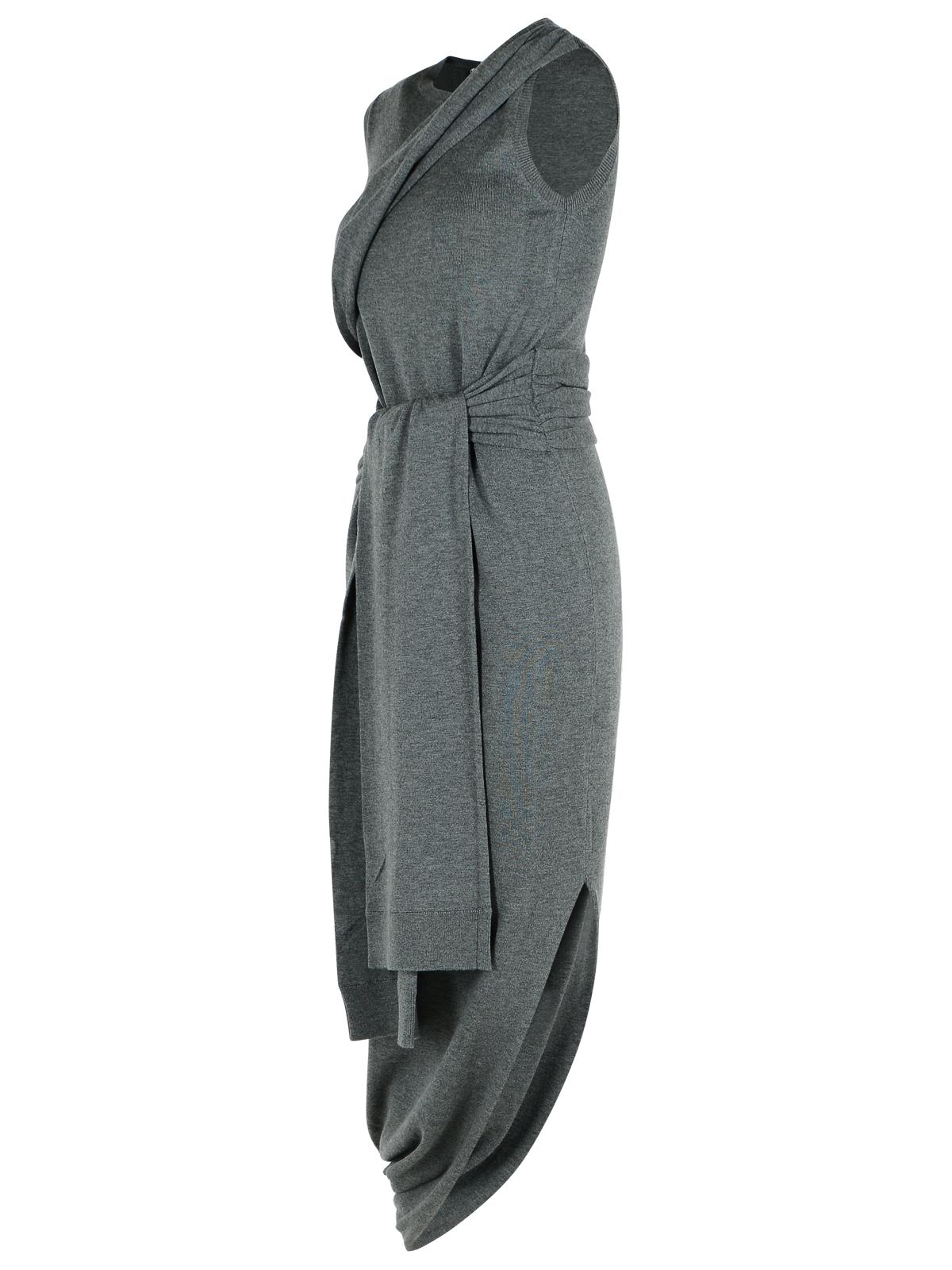 JW Anderson Grey Wool Blend Dress ladies draped silhouette sleeveless