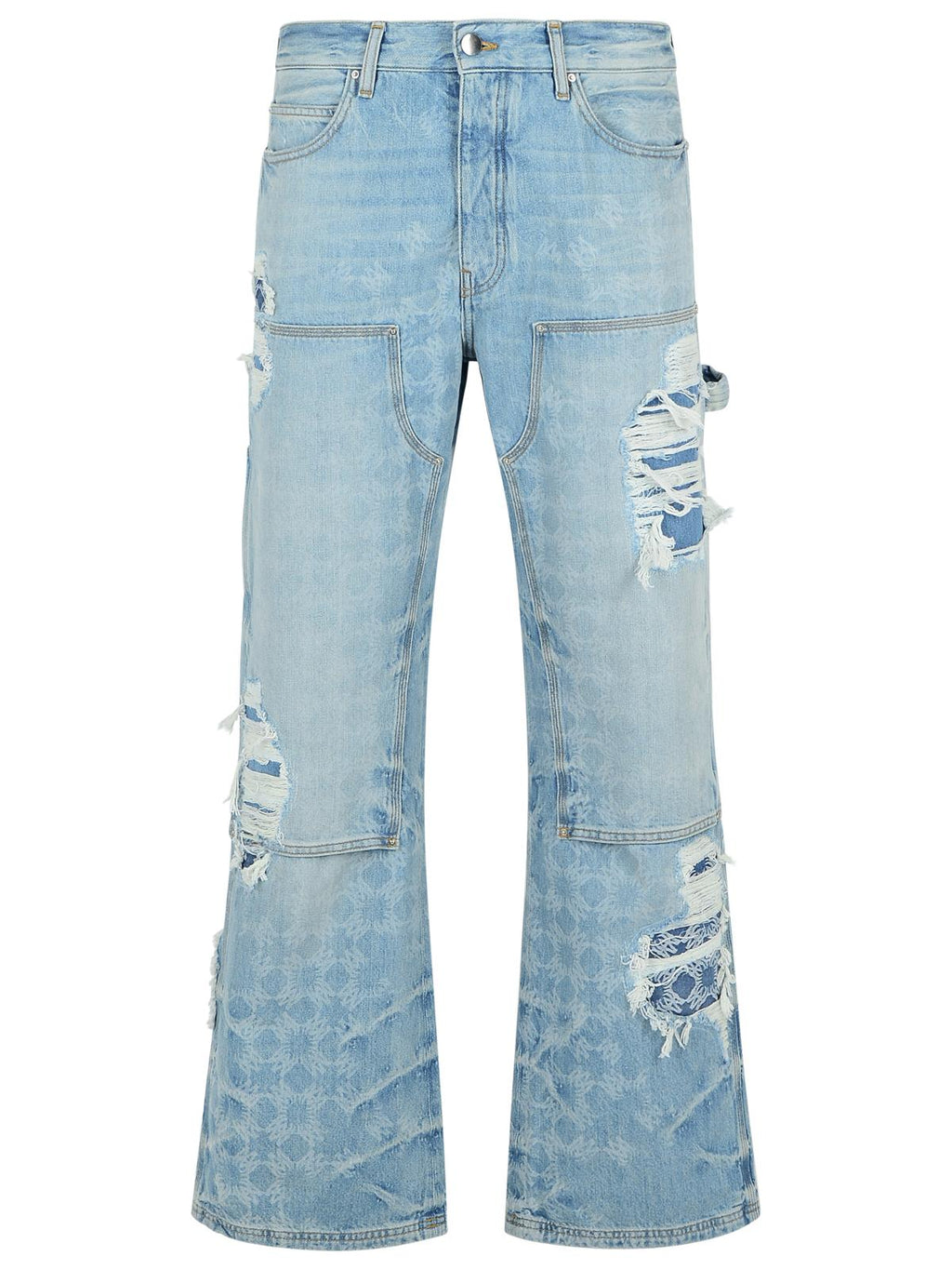 Amiri 'Carpenter' Light Blue Cotton Jeans Men's distressed 30