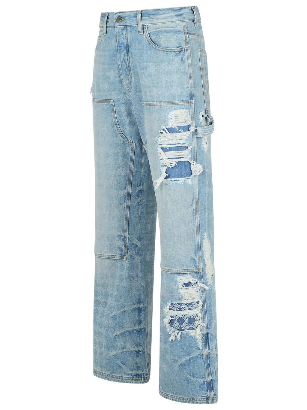 Amiri 'Carpenter' Light Blue Cotton Jeans Men's distressed 30
