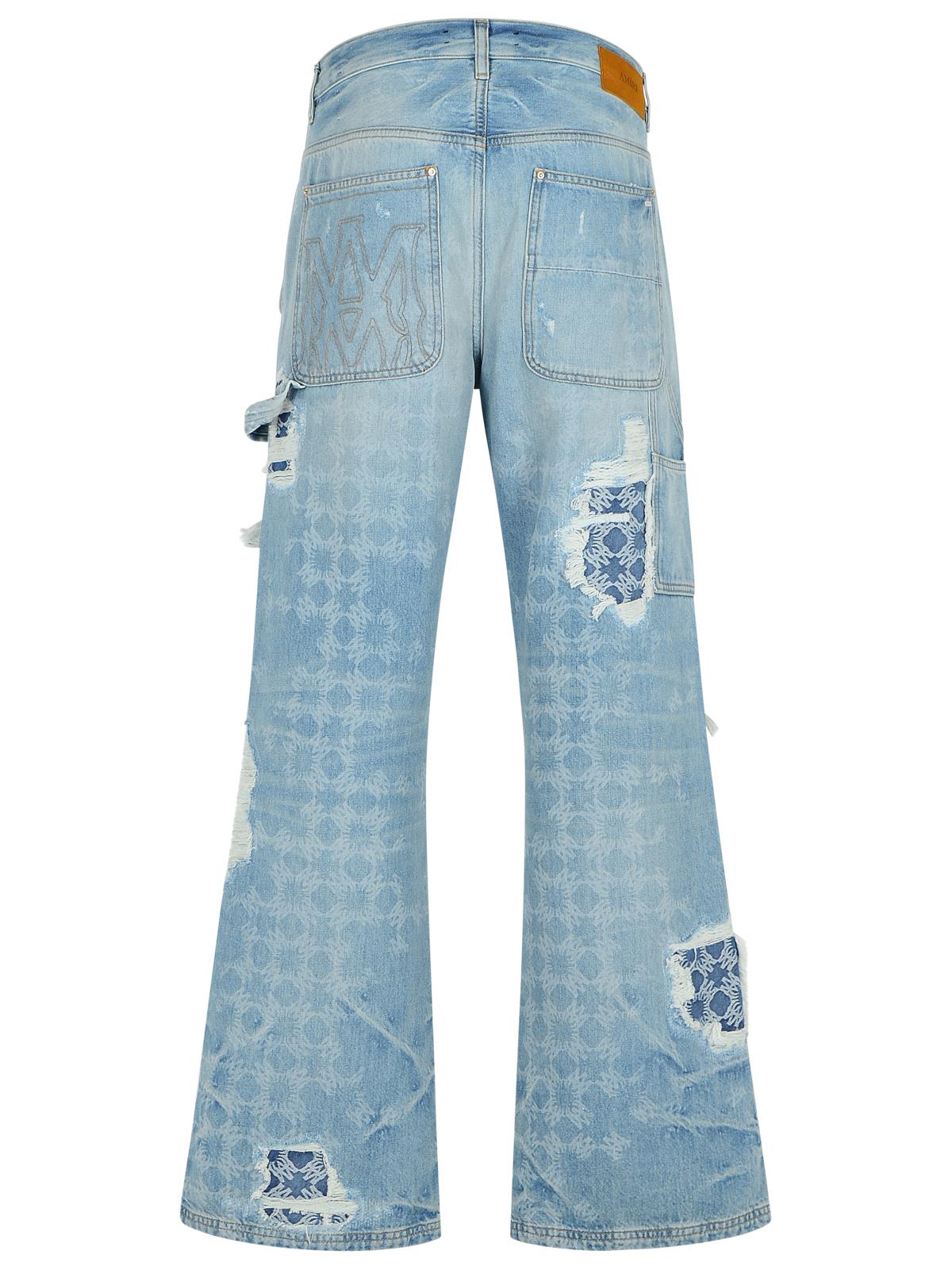Amiri 'Carpenter' Light Blue Cotton Jeans Men's distressed 30