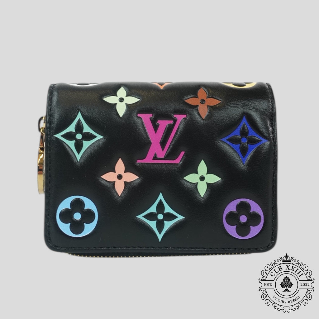 Louis Vuitton Takashi Murakami Lou Wallet in Black new  unisex logo