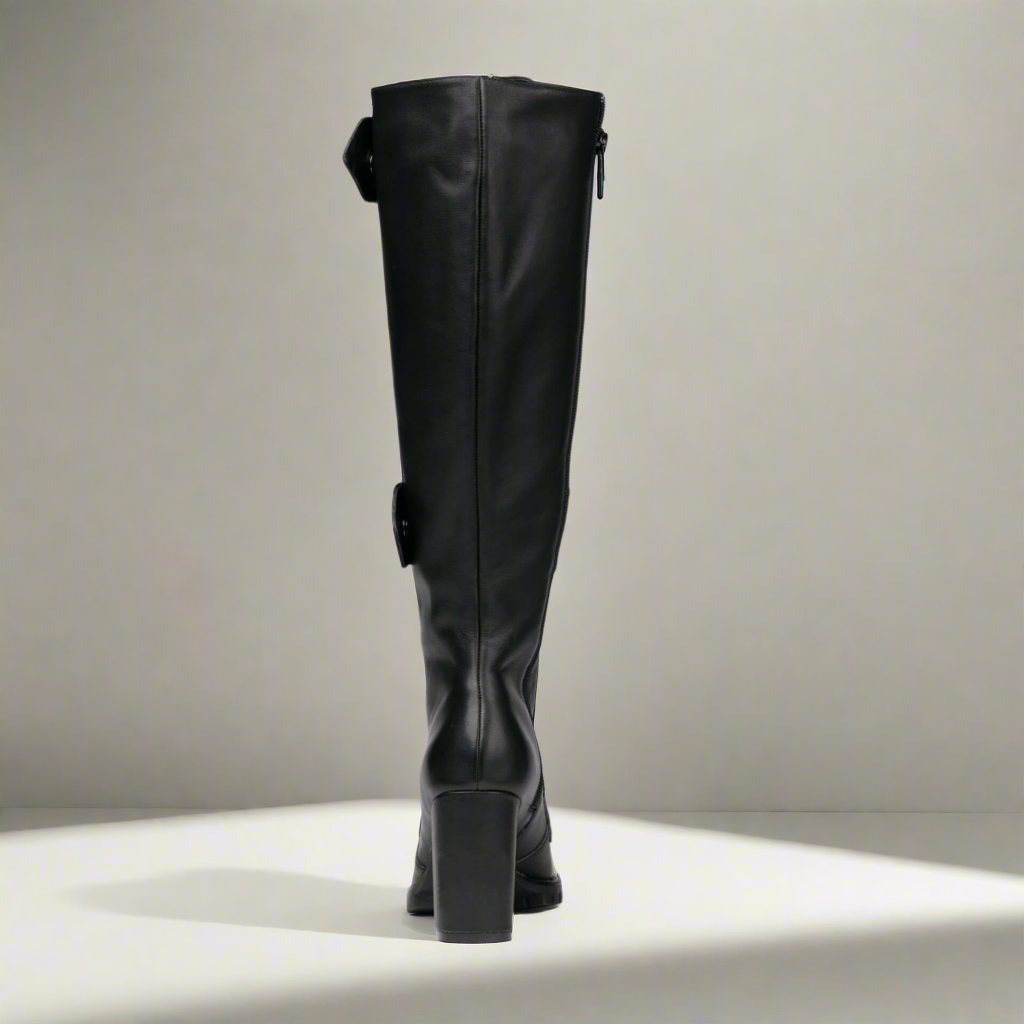 Michaela V Aspen Marta Black Boots tall knee high