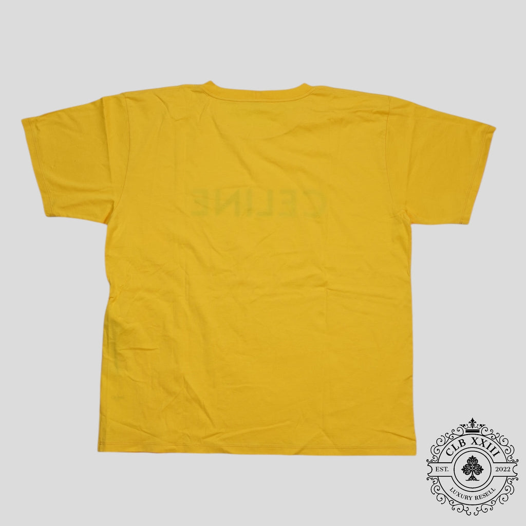 Celine Homme Logo Tee in Yellow men's shirt XL