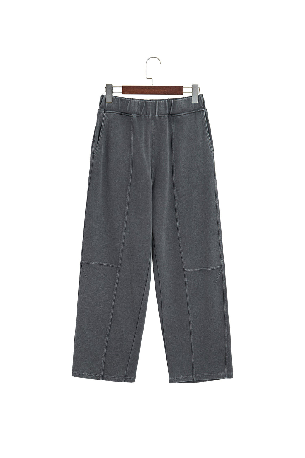Lola Mineral Wash Seam Detail Elastic Waist Barrel Pants Indie Ladies